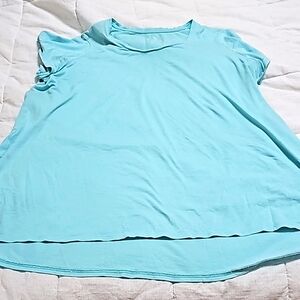 Pure Jill jjill 1x short sleeve tshirt aqua